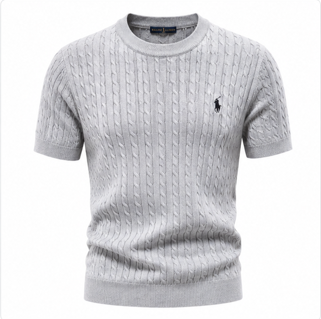 Herren Strickshirt – Zopfmuster