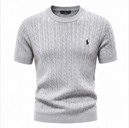 Herren Strickshirt – Zopfmuster