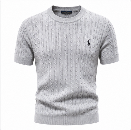 Herren Strickshirt – Zopfmuster