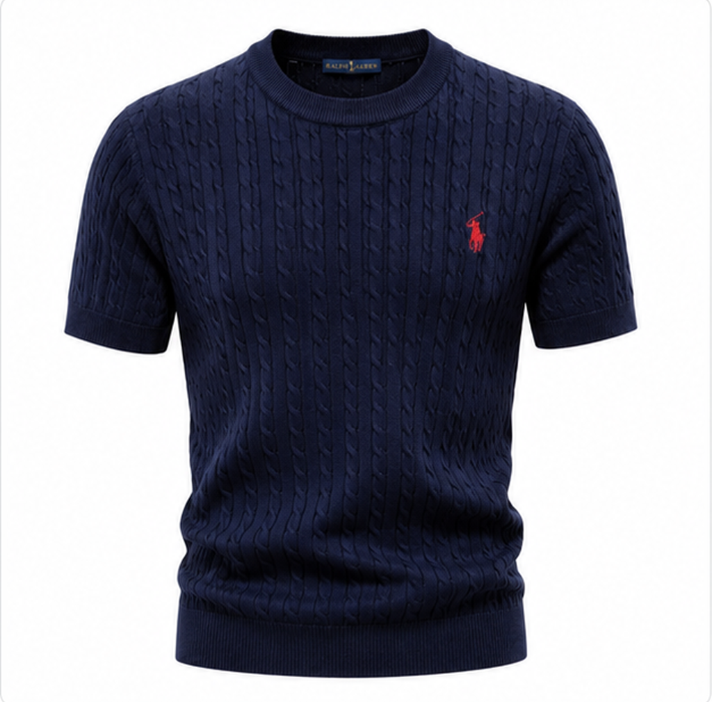 Herren Strickshirt – Zopfmuster