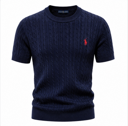Herren Strickshirt – Zopfmuster