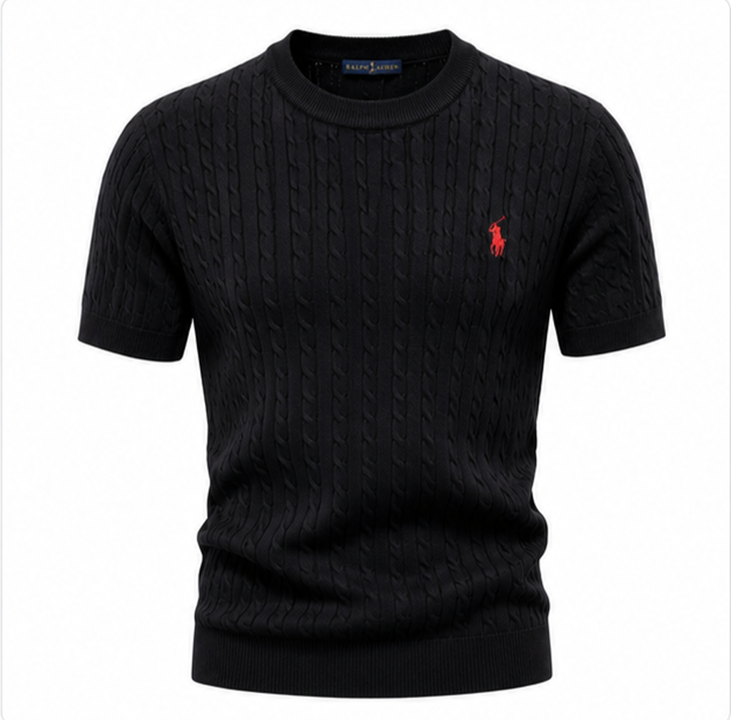 Herren Strickshirt – Zopfmuster