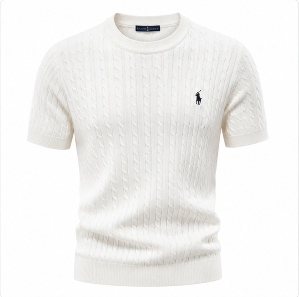 Herren Strickshirt – Zopfmuster
