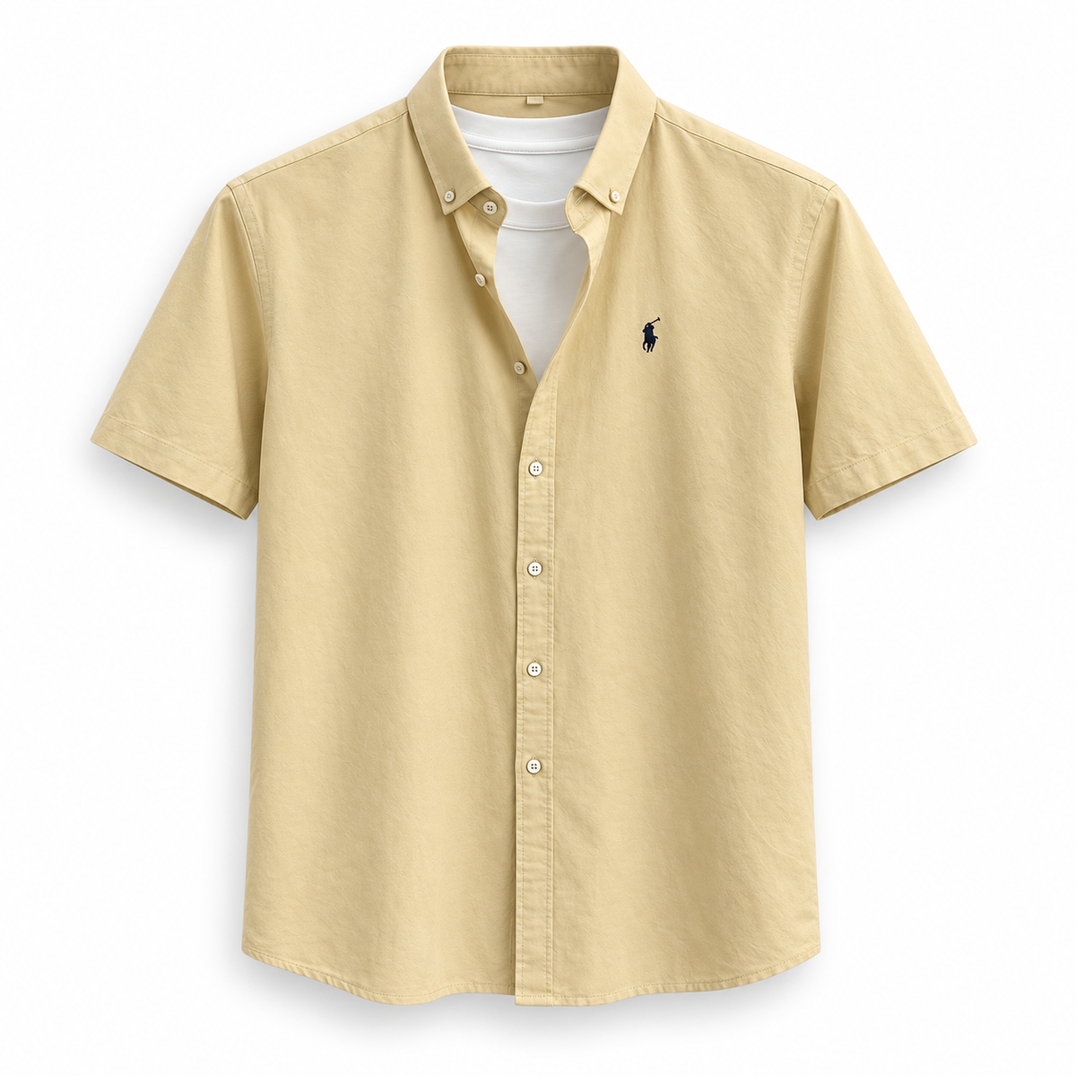 Herren Kurzarmhemd mit Button-Down-Kragen
