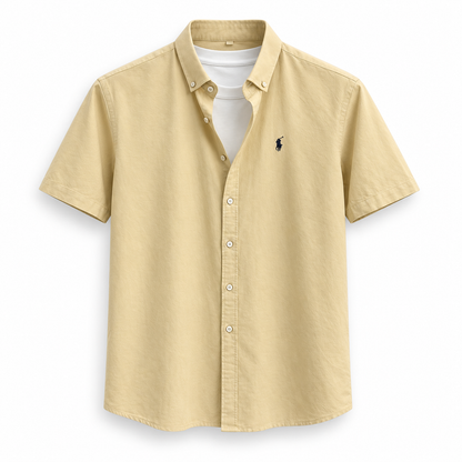 Herren Kurzarmhemd mit Button-Down-Kragen