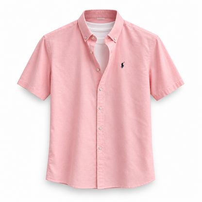 Herren Kurzarmhemd mit Button-Down-Kragen