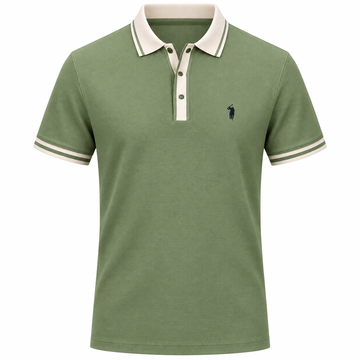 Herren Premium Poloshirt mit Kontrastdetails