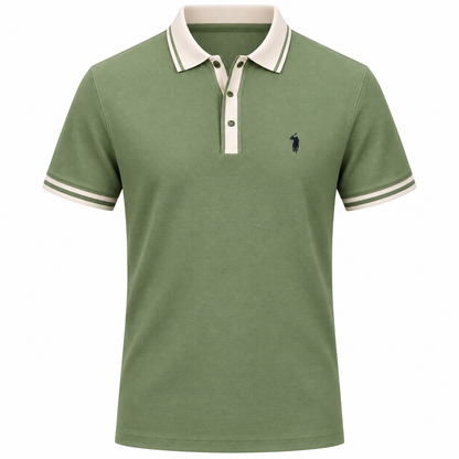 Herren Premium Poloshirt mit Kontrastdetails