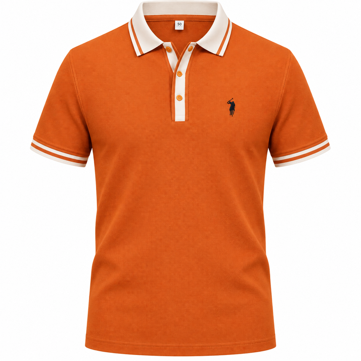 Herren Premium Poloshirt mit Kontrastdetails