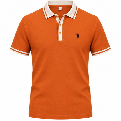 Herren Premium Poloshirt mit Kontrastdetails